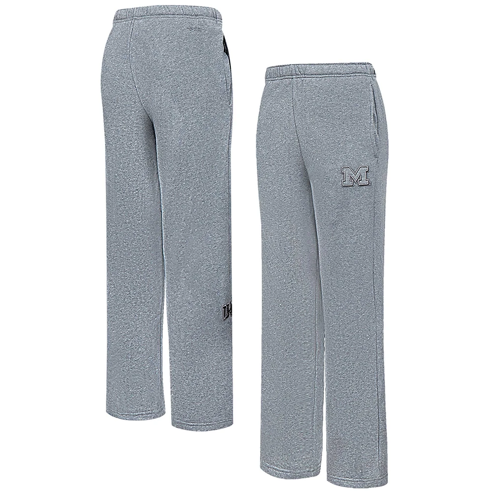 Women's Pro Standard Heather Charcoal Michigan Wolverines Tonal Neutral Relaxed Fit Fleece Sweatpants