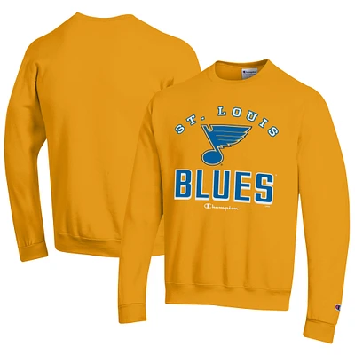Men's Champion Gold St. Louis Blues Eco Powerblend Crewneck Sweatshirt