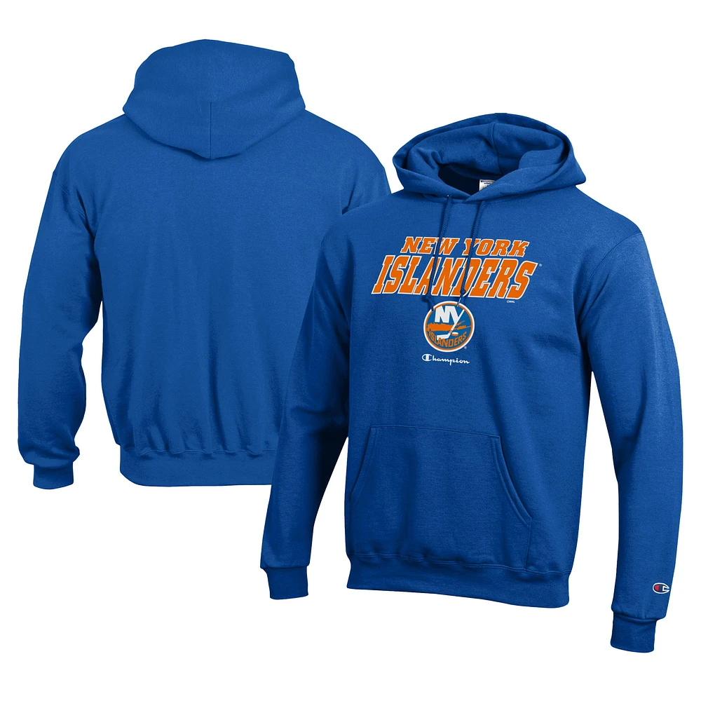 Men's Champion Royal New York Islanders Eco Powerblend Pullover Hoodie