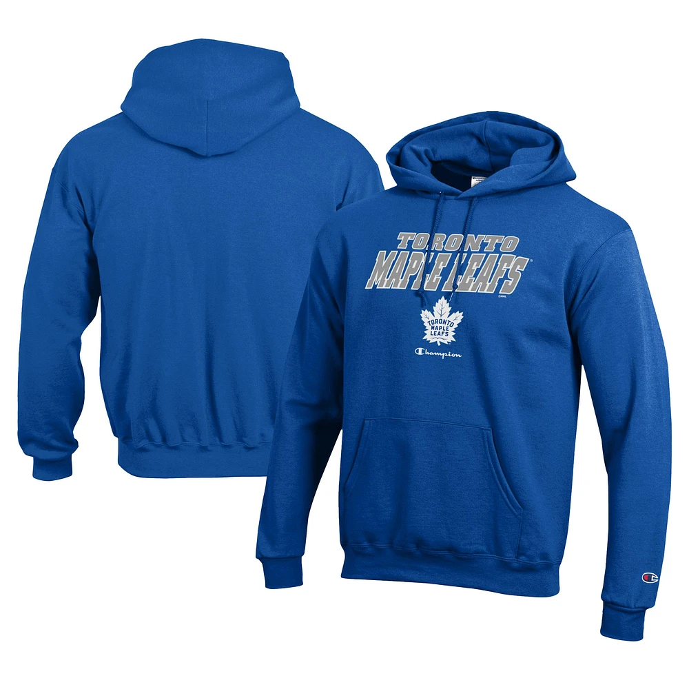 Men's Champion Royal Toronto Maple Leafs Eco Powerblend Pullover Hoodie