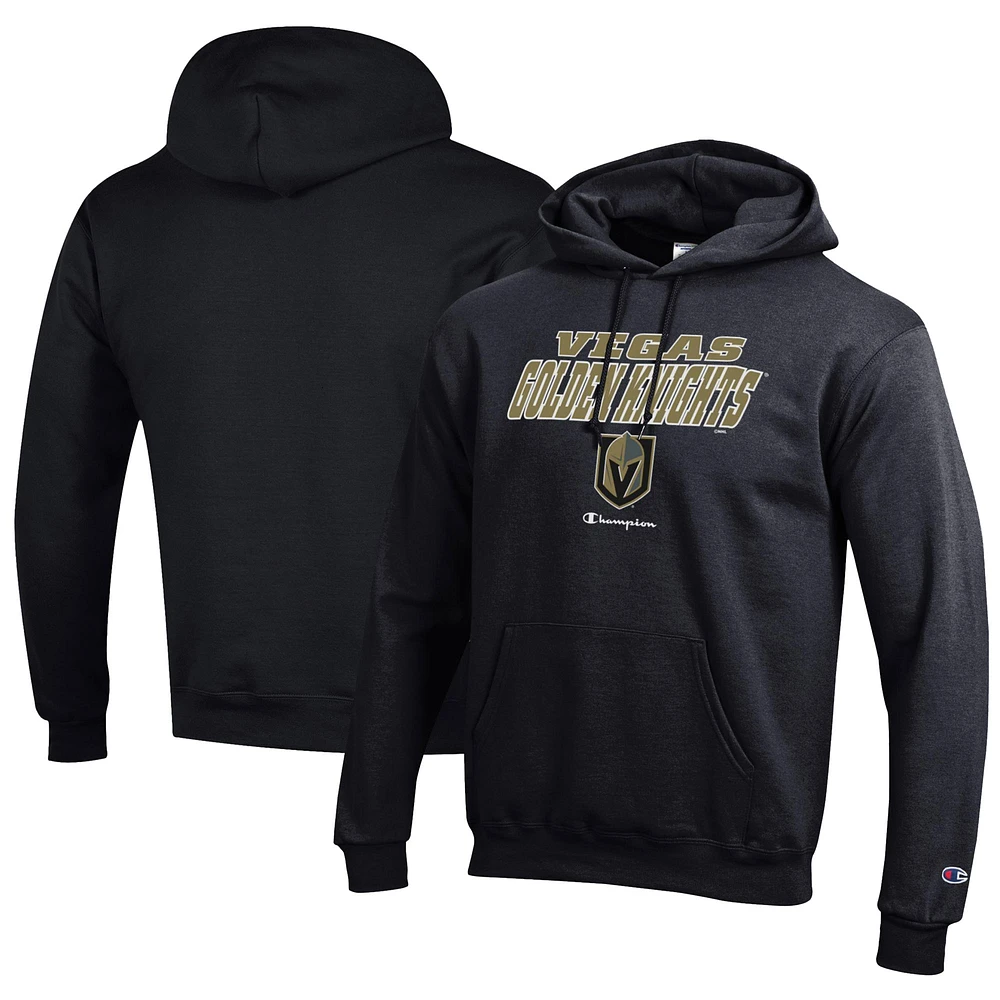 Men's Champion Black Vegas Golden Knights Eco Powerblend Pullover Hoodie