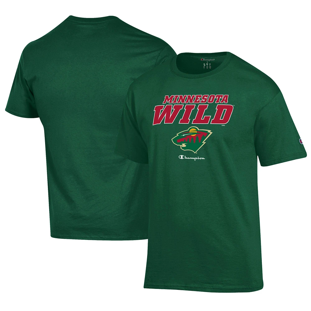 Men's Champion Hunter Green Minnesota Wild Jersey T-Shirt