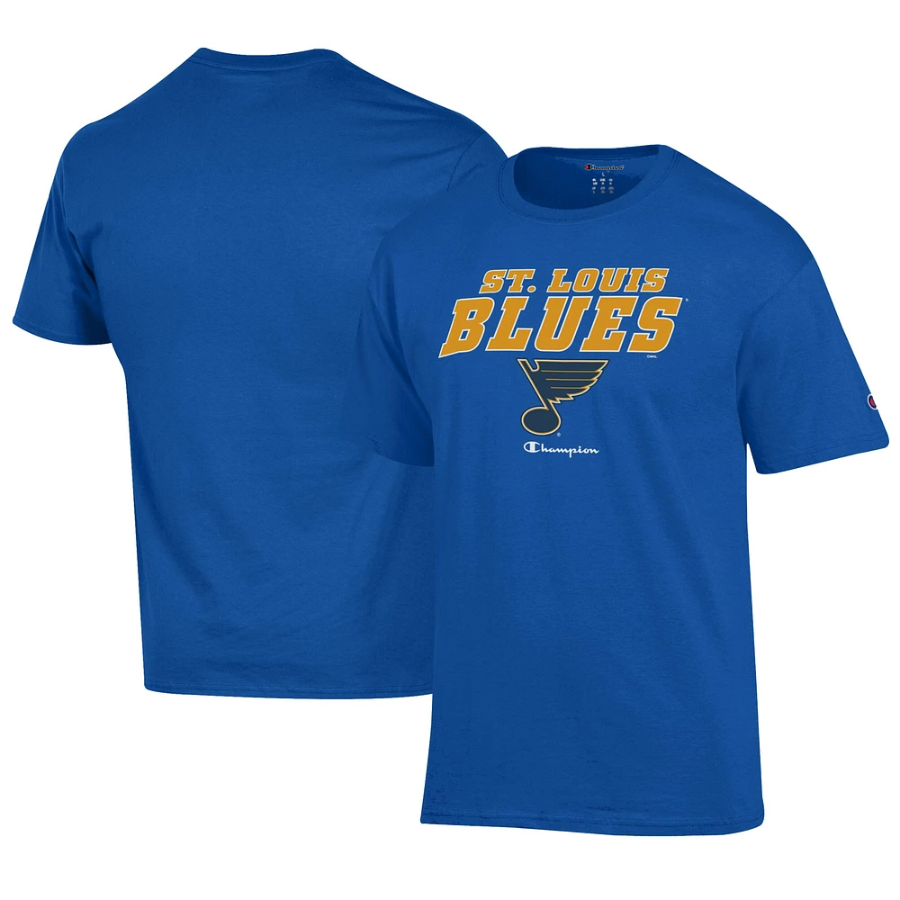 Men's Champion Royal St. Louis Blues Jersey T-Shirt