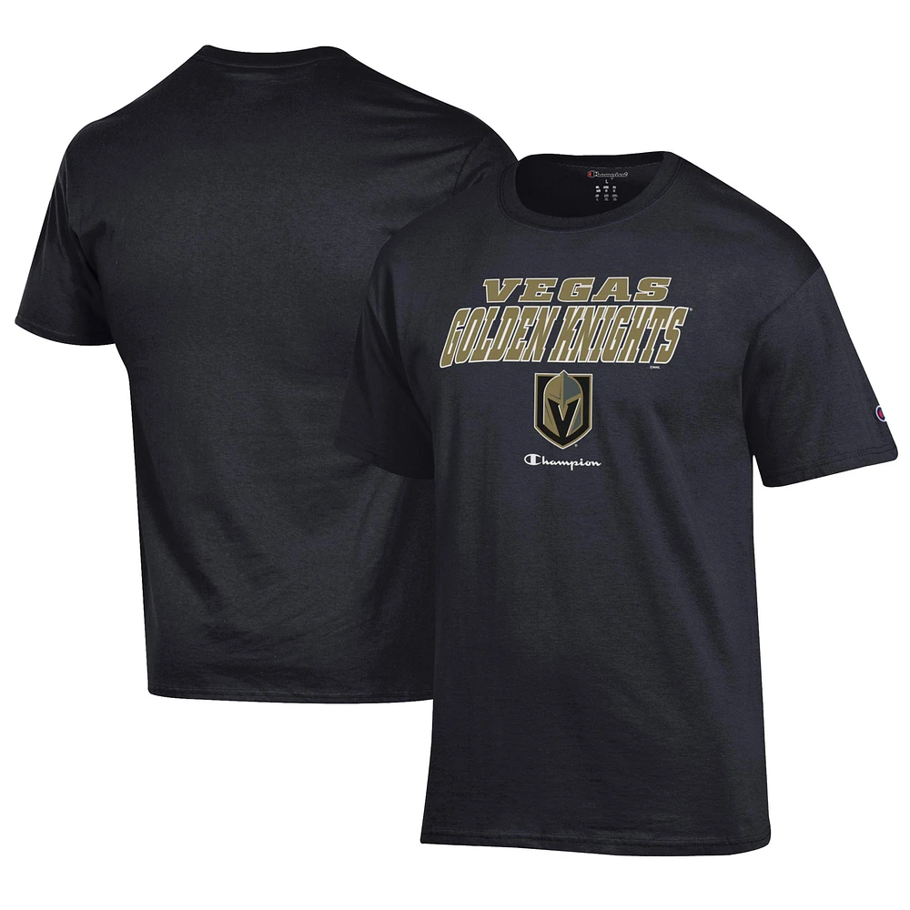 Men's Champion Black Vegas Golden Knights Jersey T-Shirt