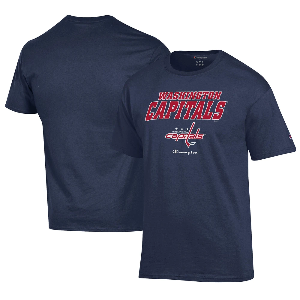 Men's Champion Navy Washington Capitals Jersey T-Shirt