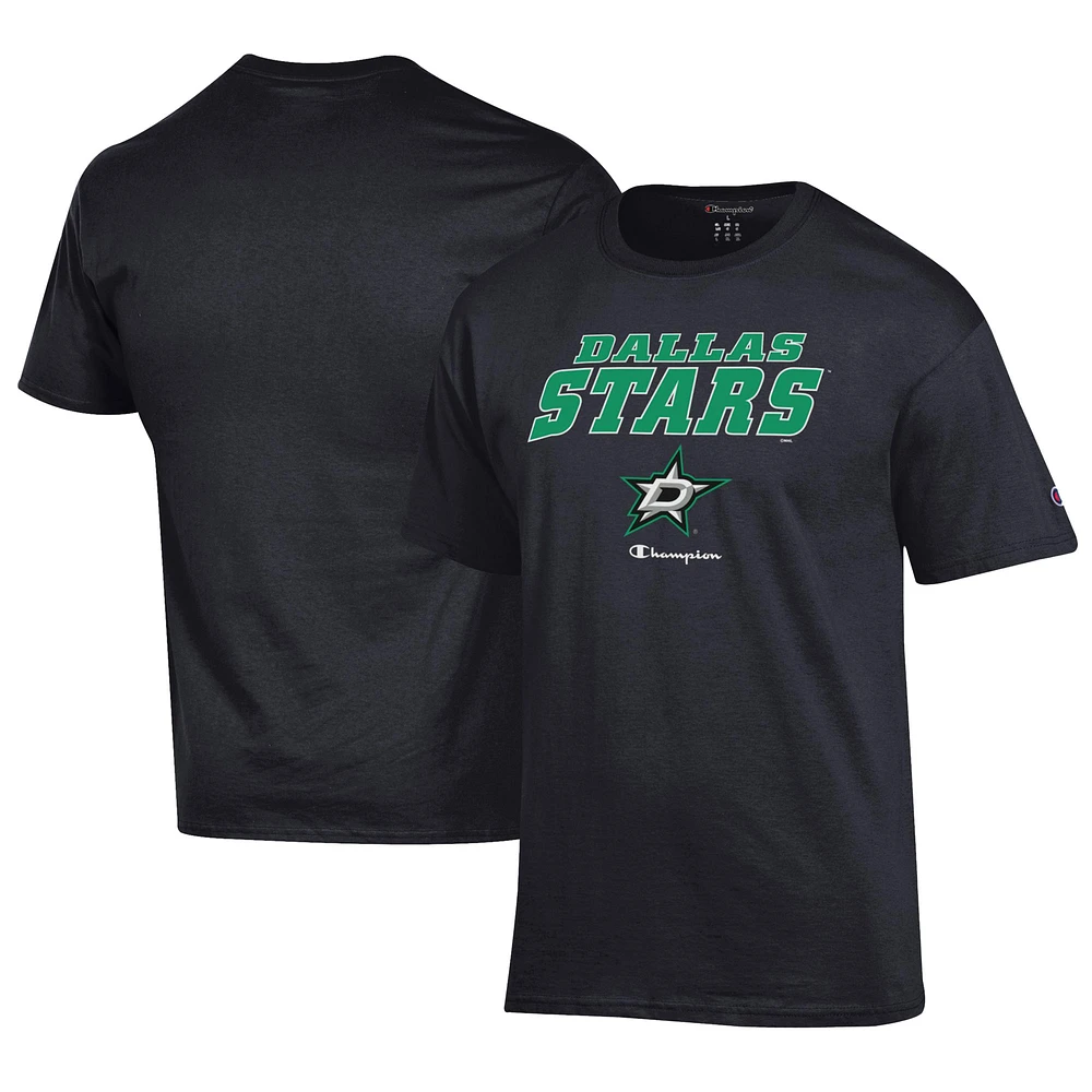 Men's Champion Black Dallas Stars Jersey T-Shirt