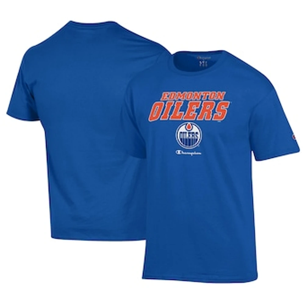 Men's Champion Royal Edmonton Oilers Jersey T-Shirt