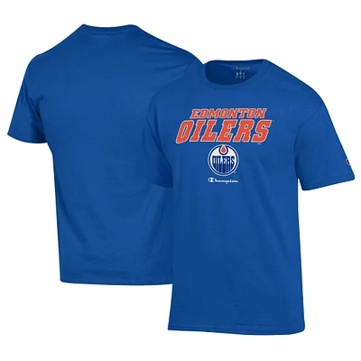 Men's Champion Royal Edmonton Oilers Jersey T-Shirt