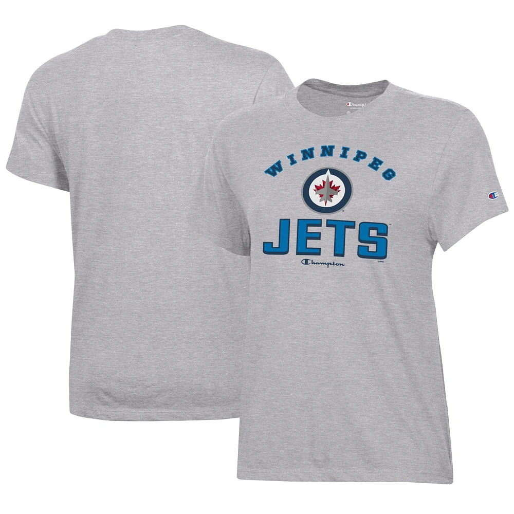 Women's Champion Heather Gray Winnipeg Jets Core T-Shirt