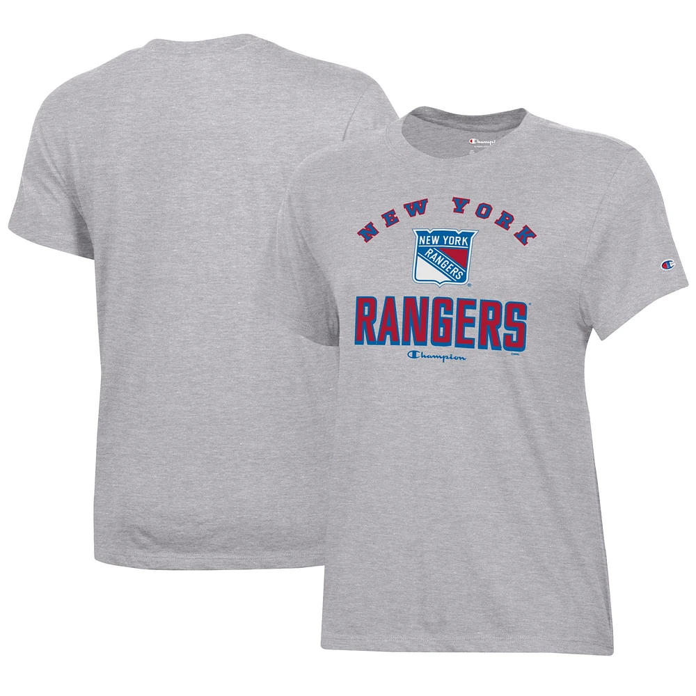 Women's Champion Heather Gray New York Rangers Core T-Shirt