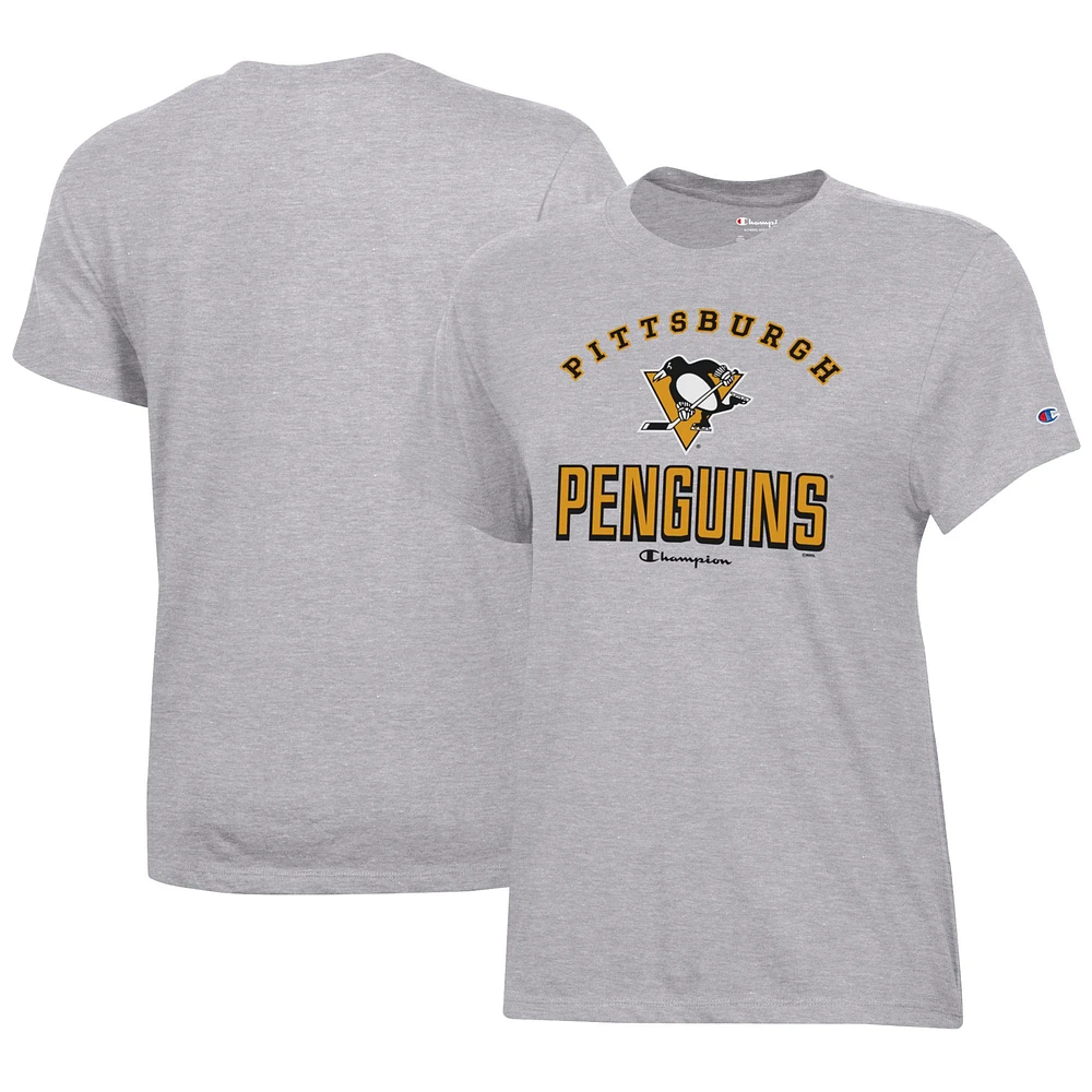 Women's Champion Heather Gray Pittsburgh Penguins Core T-Shirt