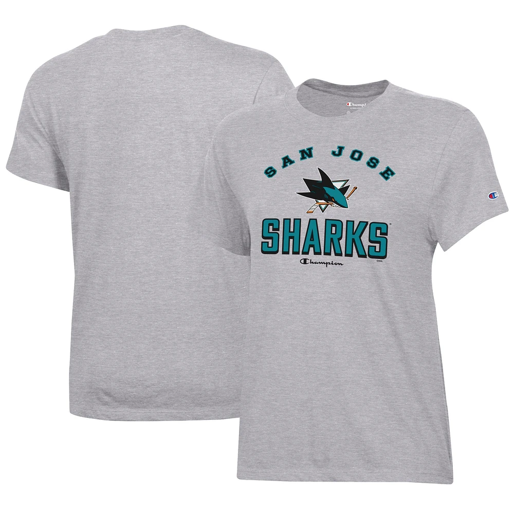 Women's Champion Heather Gray San Jose Sharks Core T-Shirt