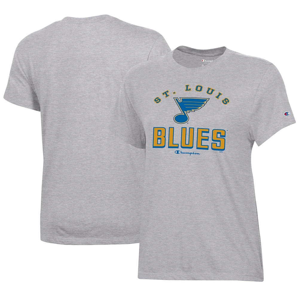 Women's Champion Heather Gray St. Louis Blues Core T-Shirt