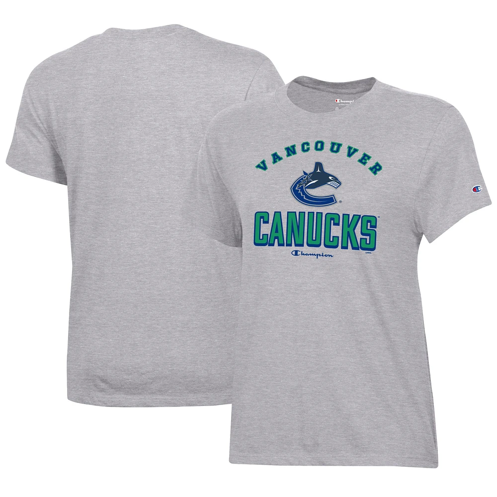Women's Champion Heather Gray Vancouver Canucks Core T-Shirt