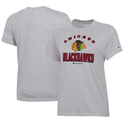 Women's Champion Heather Gray Chicago Blackhawks Core T-Shirt