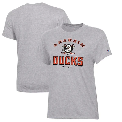 Women's Champion Heather Gray Anaheim Ducks Core T-Shirt