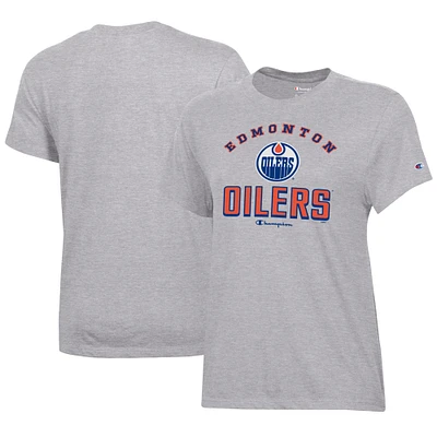 Women's Champion Heather Gray Edmonton Oilers Core T-Shirt
