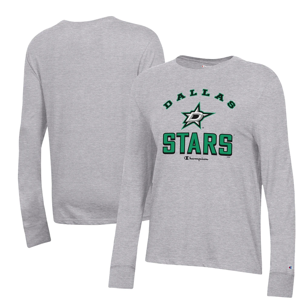 Women's Champion Heather Gray Dallas Stars Core Long Sleeve T-Shirt