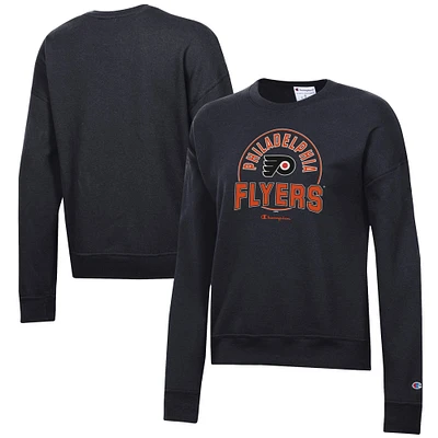 Women's Champion Black Philadelphia Flyers Powerblend Pullover Sweatshirt