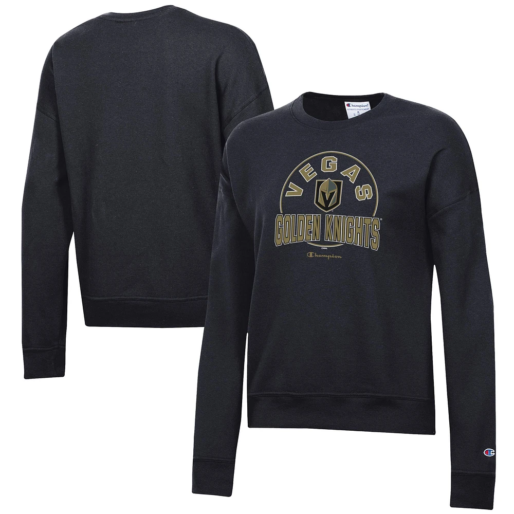 Women's Champion Black Vegas Golden Knights Powerblend Pullover Sweatshirt