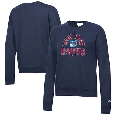 Women's Champion Navy New York Rangers Powerblend Pullover Sweatshirt