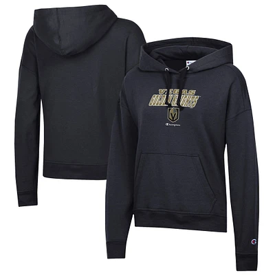 Women's Champion Black Vegas Golden Knights Powerblend Fleece Pullover Hoodie