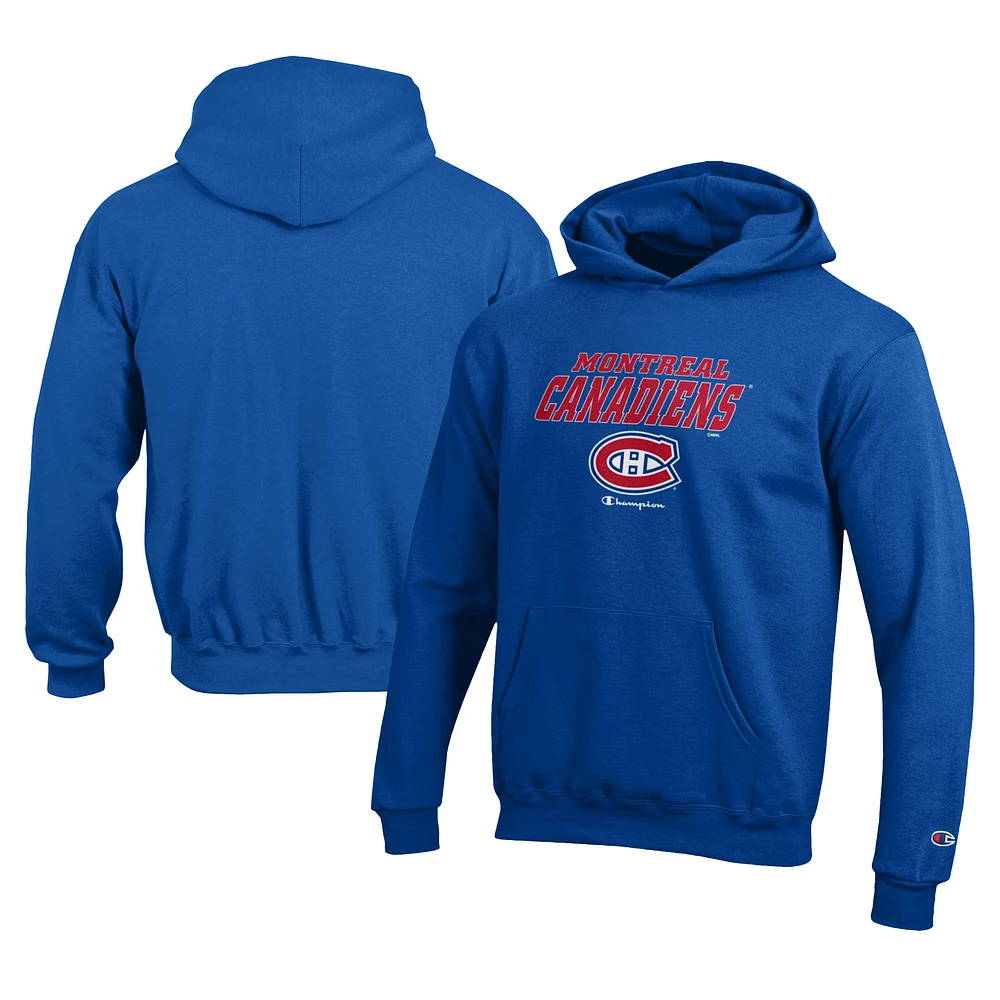 Youth Champion Royal Montreal Canadiens Eco Powerblend Pullover Hoodie