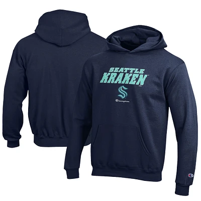 Youth Champion Deep Sea Blue Seattle Kraken Eco Powerblend Pullover Hoodie