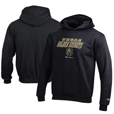 Youth Champion Black Vegas Golden Knights Eco Powerblend Pullover Hoodie