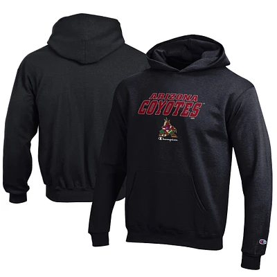 Youth Champion Black Arizona Coyotes Eco Powerblend Pullover Hoodie