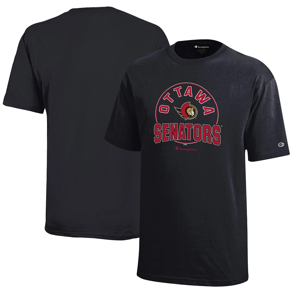 Youth Champion Black Ottawa Senators Jersey T-Shirt