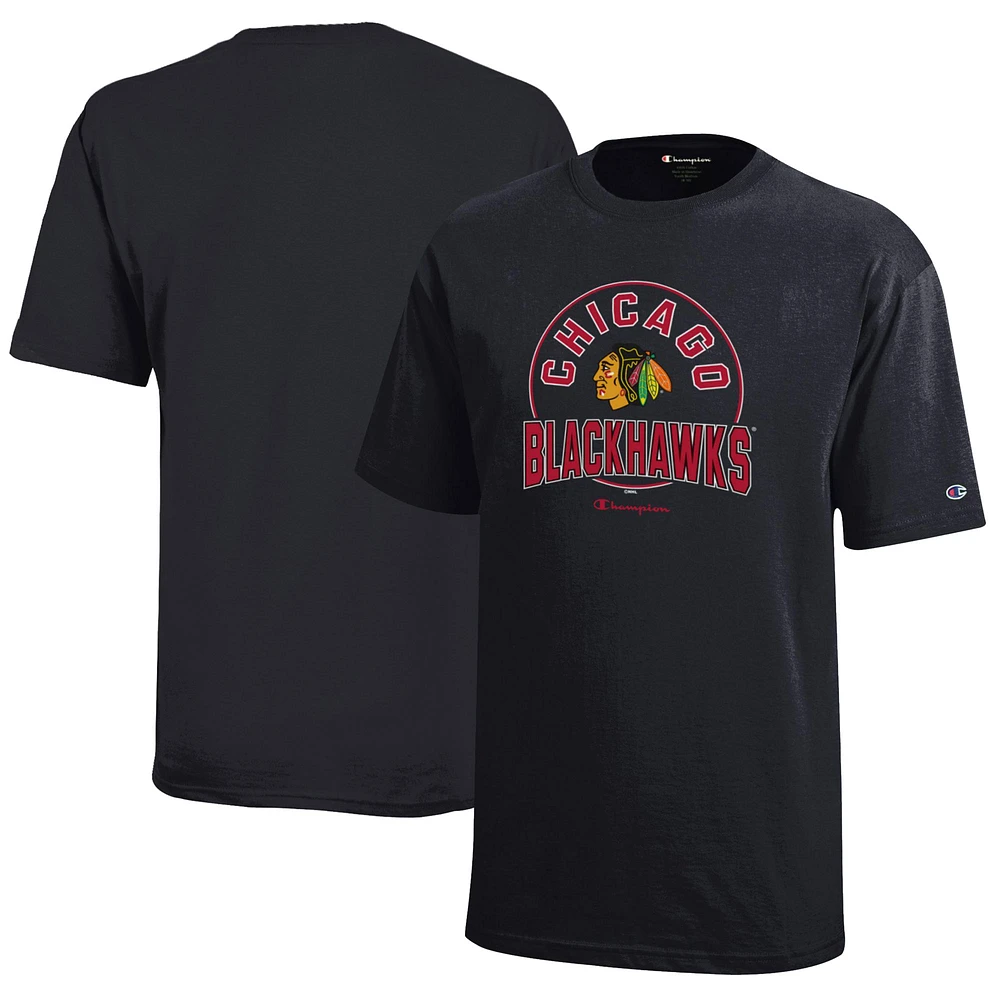 Youth Champion Black Chicago Blackhawks Jersey T-Shirt