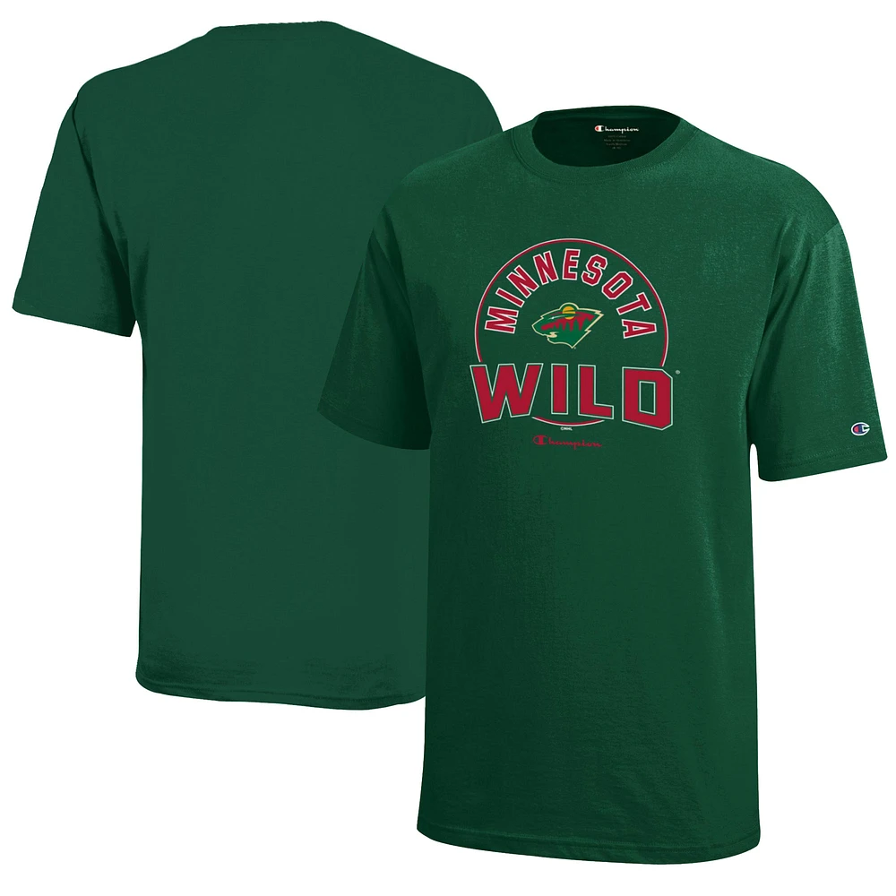 Youth Champion Hunter Green Minnesota Wild Jersey T-Shirt