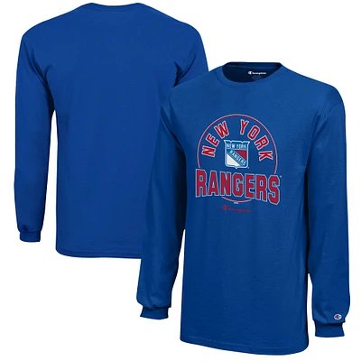 Youth Champion  Royal New York Rangers Long-Sleeve Jersey T-Shirt