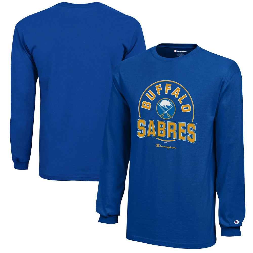 Youth Champion Royal Buffalo Sabres Long-Sleeve Jersey T-Shirt