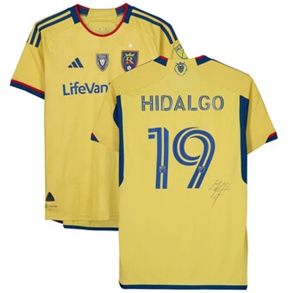 Bode Hidalgo Real Salt Lake Autographed Match-Used #19 Yellow Jersey from the 2023 MLS Season