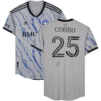 Gabriele Corbo CF Montreal Autographed Match-Used #25 Gray Jersey from the 2023 MLS Season