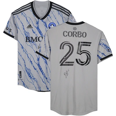 Gabriele Corbo CF Montreal Autographed Match-Used #25 Gray Jersey from the 2023 MLS Season