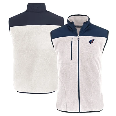 Men's Cutter & Buck Oatmeal Arizona Cardinals Americana Cascade Eco Sherpa Fleece Full-Zip Vest