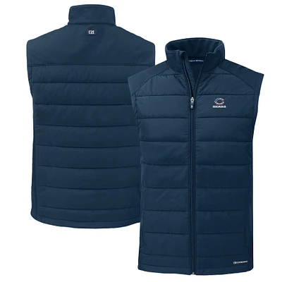 Men's Cutter & Buck Navy Chicago Bears Evoke Hybrid Eco Softshell Recycled Full-Zip Vest