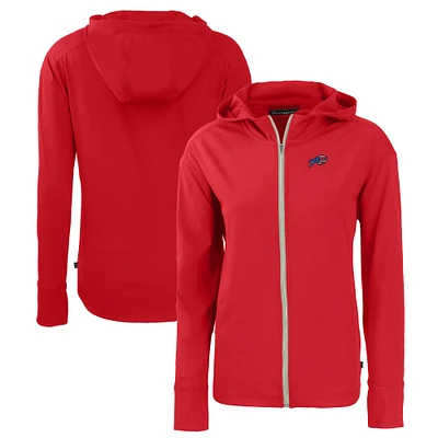 Women's Cutter & Buck Red Buffalo Bills Daybreak Eco Recycled Full-Zip Hoodie