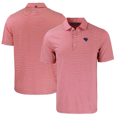 Men's Cutter & Buck Red Jacksonville Jaguars Americana Forge Eco Double Stripe Stretch Recycled Polo