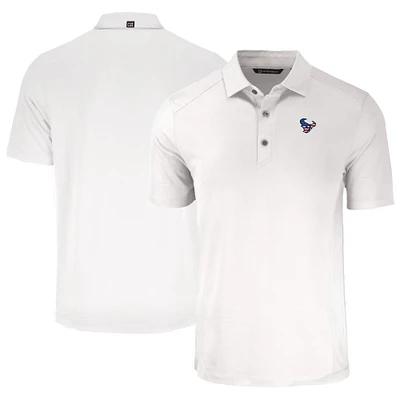 Men's Cutter & Buck White Houston Texans Americana Forge Eco Stretch Recycled Polo
