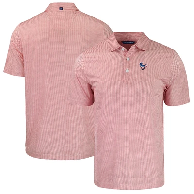 Men's Cutter & Buck Houston Texans Americana Pike Eco Symmetry Print Stretch Recycled Polo
