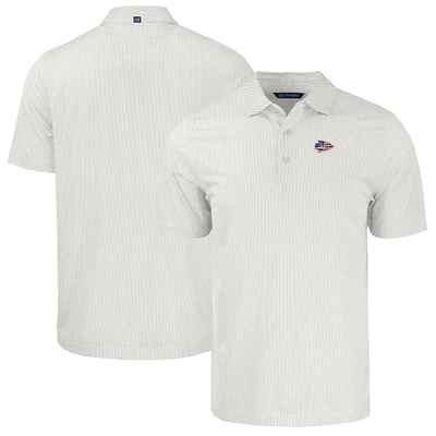 Men's Cutter & Buck White Kansas City Chiefs Americana Pike Eco Symmetry Print Stretch Recycled Polo
