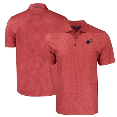 Men's Cutter & Buck Cardinal Arizona Cardinals Americana Pike Eco Tonal Geo Print Stretch Recycled Polo