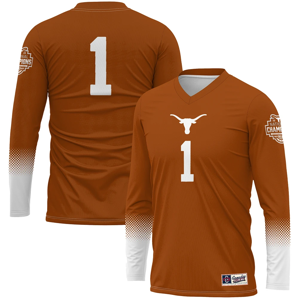 Unisex GameDay Greats #1 Texas Orange Longhorns 2023 NCAA Women's Volleyball National Champions Fashion Jersey