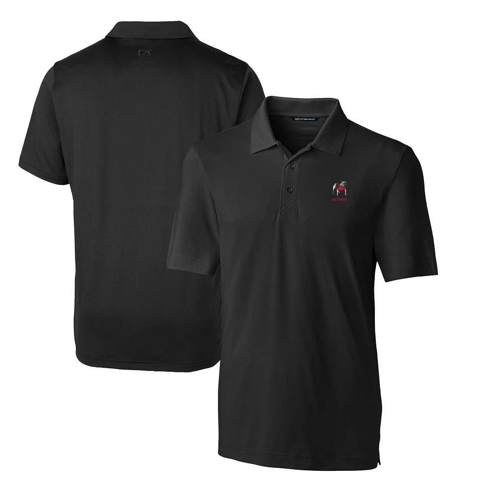 Men's Cutter & Buck Black Georgia Bulldogs Alumni Logo Forge DryTec Eco Stretch Polo