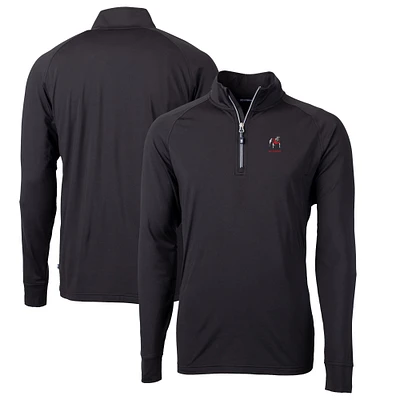 Men's Cutter & Buck Georgia Bulldogs Alumni Logo Adapt Eco Knit Stretch Recycled Quarter-Zip Top