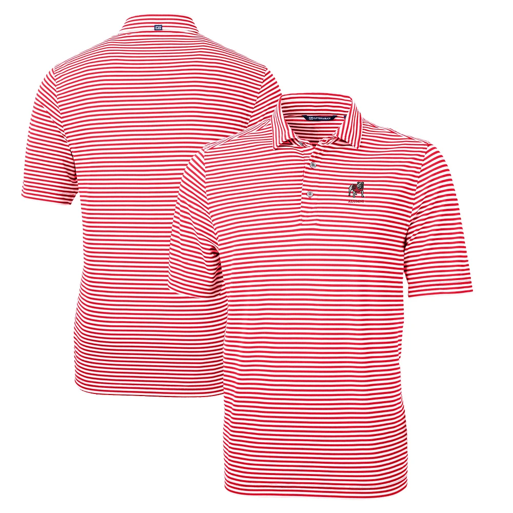 Men's Cutter & Buck Georgia Bulldogs Alumni Logo Virtue Eco Pique Stripe Recycled Polo